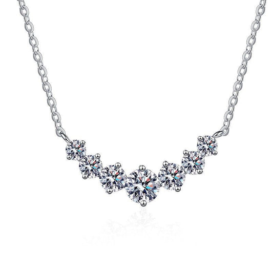 1.7-5.0ct D Color Moissanite Woman Pendant Sier Necklace For Women Chains Party Bridal Fine Jewelry 925sterling Silver Necklace