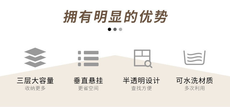 Wardrobe storage hanging bag bedroom large capacity underwear sockscartoon storagebag householddoor storage hangingbag practical