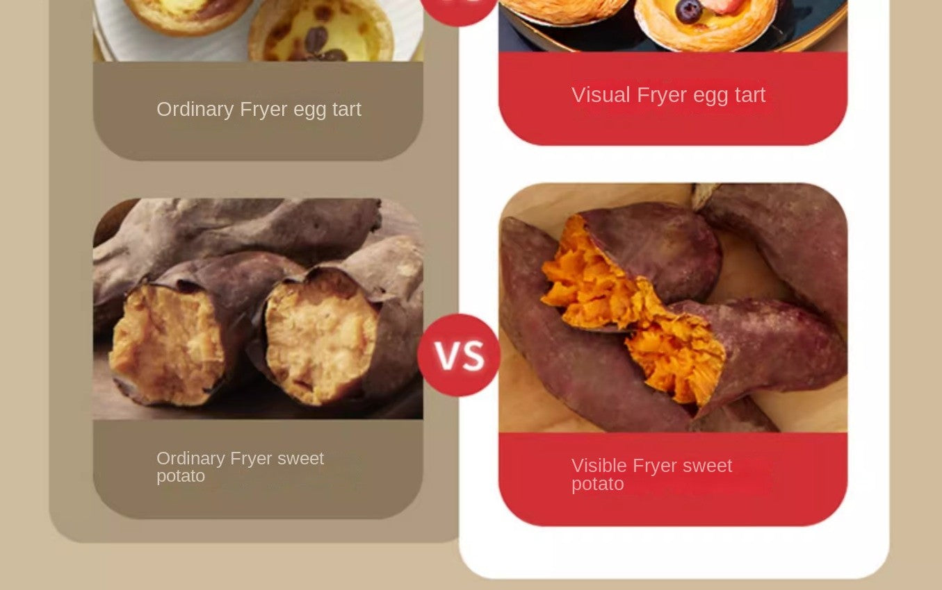 Flip-free air fryer double-layer fryer household large-capacity electric fryer fully automatic French fries machine