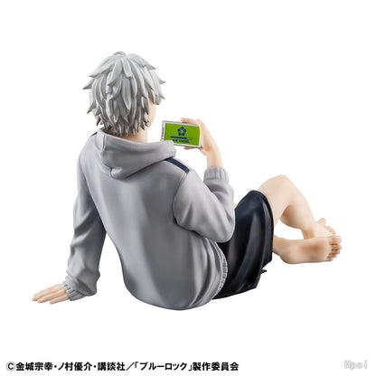 BLUE LOCK Bonecos de Ação Nagi Seishiro Figura de Anime Sentado Estatueta de PVC Modelo Colecionável Brinquedos de Boneca para Crianças Presentes