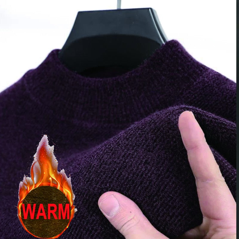 Men's 100% pure Mink Cashmere Sweater O-Neck Pullovers Knit Large Size Mink Sweater Winter Male Tops Long Sleeve Jumpers 4XL