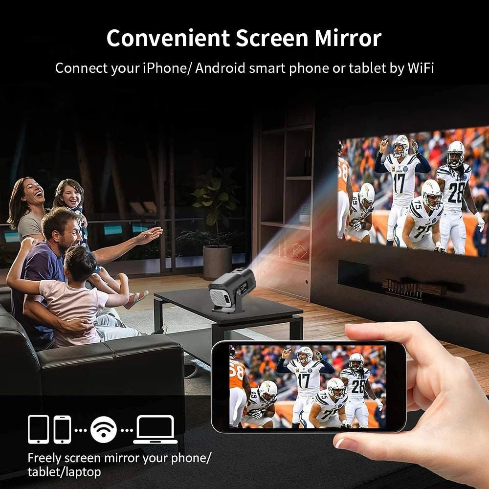 Salange HY320 MINI Projetor Android 11.0 LED Beamer Home Cinema 300ANSI 720P WIFI Smart TV HD 1080P 4K Filme