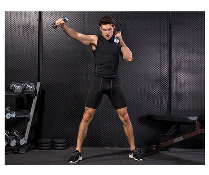 1pcs Men Vest Running Shirt Boys Soccer Shirts Men's Jersey Sportswear Mens Jogging Quick Dry Compression Fitness Top clothe