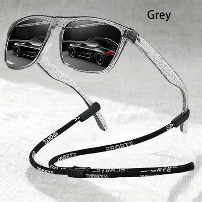 Fashion With Chain Square Sunglasses For Men Women Driving Fishing Brand Designer Sun Glasses Man UV400 Eyewear