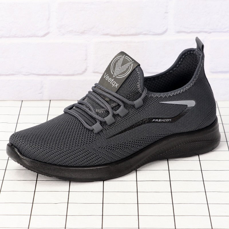 Sapatos Casuais Masculinos Sólidos com Cadarço, Sapatos Esportivos Leves para Homens, Sapatos Casuais Sólidos da Moda Adequados para Entusiastas de Caminhada de Lazer - Ideais para Leveza, Respirabilidade e Antiderrapantes, Adequados para Laze