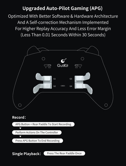 GuliKit TT Max Wireless Controller for Nintendo Switch 1/2 with Tension Adjustable TMR Joysticks for Windows Android iOS