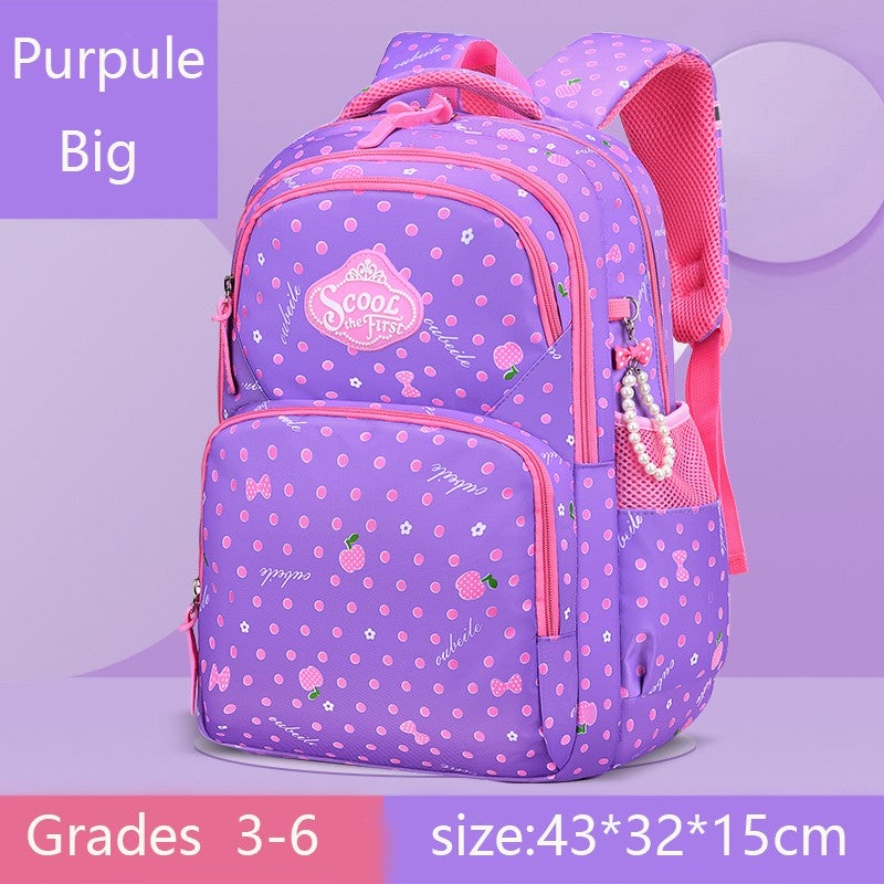 Mochilas escolares infantis ortopédicas para meninas, com estampa de frutas e flores, para 1º ao 6º ano, mochila adolescente