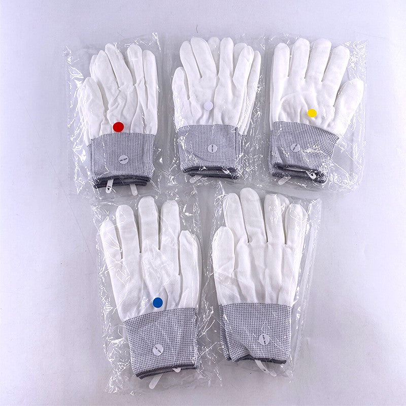 1Pair LED Gloves Neon Glowing Halloween Party Light Props Luminous Flashing Skull Gloves Stage Costume Glow Party Supplies