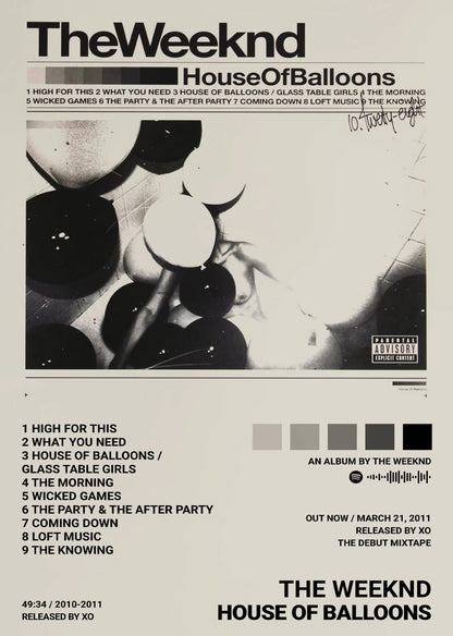 Music Album Star The Weeknd Hip Hop Posters Prints Canvas Painting Singer Wall Art Picture for Living Room Home Decoration Gift