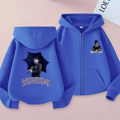 Adams Children's Hooded Cardigan 2D Printed For Boys and Girls Aged 2-12 Sweet Cool Versatile cute Fun and Energetic