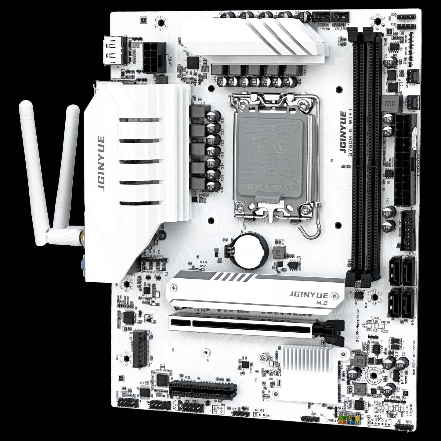 JGINYUE B760M-K WIFI motherboard M-ATX LGA1700 DDR4 supports 12/13/14th cpus For 12400F/12600KF/14600KF GAMING Video officelogy