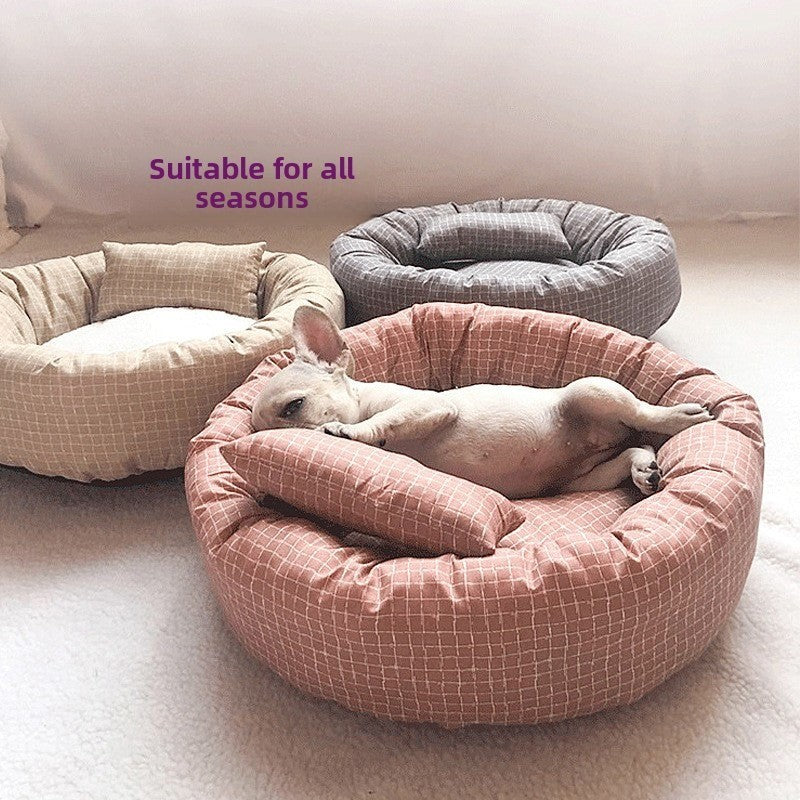 Cama para Pets para Todas as Estações - Tapete para Gatos e Almofada para Cães de Verão com Acolchoamento de Algodão | Móvel Versátil para o Conforto e Descanso Interno do seu Pet