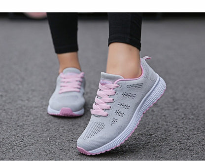 Women Casual Shoes Fashion Breathable Walking Mesh Flat Shoes Woman White Sneakers Women 2024 Tenis Feminino Female Shoes
