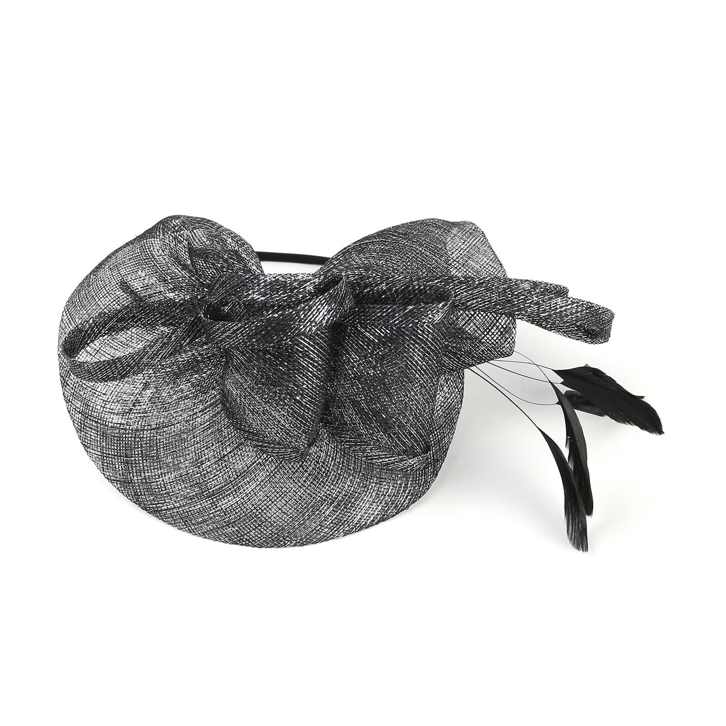 Chapéu Fascinator Feminino Pillbox Kentucky com Pena Derby Sinamay Fascinator Tiara Chapéu Fascinator para Chá para Coquetel