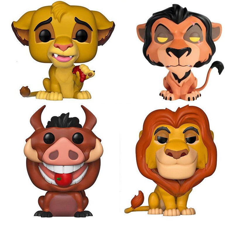 O Rei Leão Pequeno Simba MUFASA PUMBAA Cicatriz Coleção de Figuras Boneco de Vinil Brinquedos