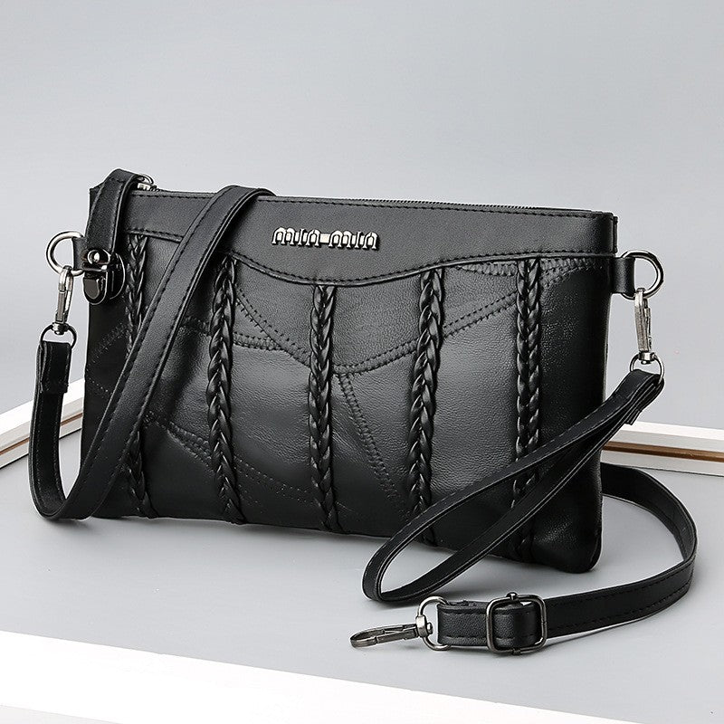 2024 New Single Shoulder Bag Women's Bag Fashionable New Atmosphere Change Handheld Bag Insert Lock Envelope Bag