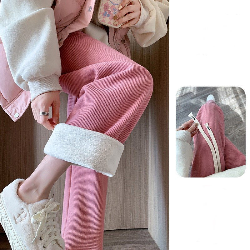 Women Long Pants Spring Autumn Women Elastic Waist Stright Long Wide leg pants 2024 Casual Female Long Pants Trousers