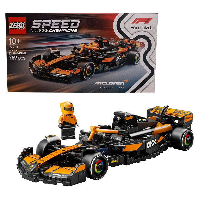 Lego 77251 McLaren F1 Team MCL38 Racing 2025 Novo Brinquedo de Montar Blocos de Construção para Crianças