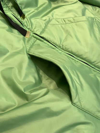 Fenggejiwo women's silk camel velvet baseball jacket casual silk jacket solid color double-sided jacket