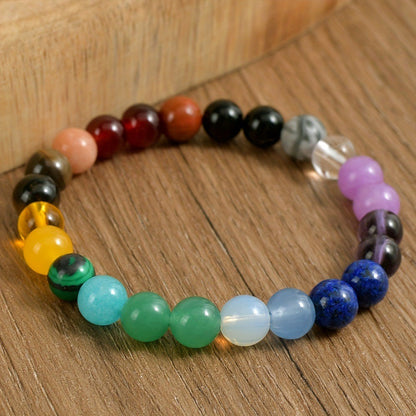 Pulseira de Contas de Pedra Natural Simbólica Feminina Masculina Alívio da Ansiedade Proteção Dinheiro Espiritual Joia do Amor-Próprio