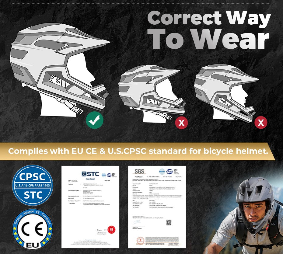 Capacete de Ciclismo Adulto Destacável VICTGOAL para Homens Proteção de Cabeça de Motocicleta Bicicleta de Montanha Off-road MBX BMX Segurança