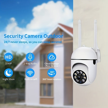 Ease Life APP Wireless 1080P HD Indoor/Outdoor WiFi Security Camera, Color Night Vision, 2-Way Audio, 360° Pan/Tilt/Zoom