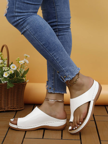 Women Sandals Summer Outdoor Leisure Comfy Wedge Sandals Ladies Slip on Orthopedic Bunion Corrector Slippers Sandalias De Mujer