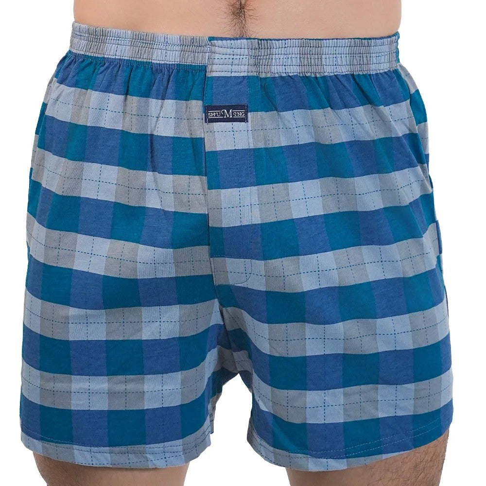 1pcs Men pijama 100% Cotton Pajama Shorts Summer Solid Elastic Waist Short Pants Casual Breathable Male Boxer Shorts Home Shorts