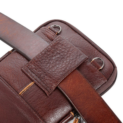 Men's Genuine Leather Crossbody Shoulder Bags High quality Tote Fashion Business Man Messenger Bag Leather Bags Pockets