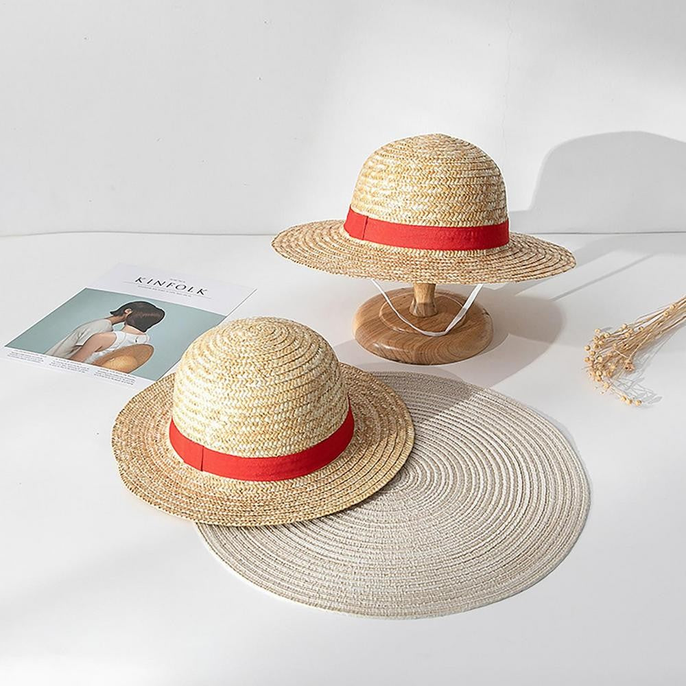 Multifunctional Straw Hat for Men Women Luffy Cosplay with String Sun Beach Party Travel Performance Costume Straw Caps