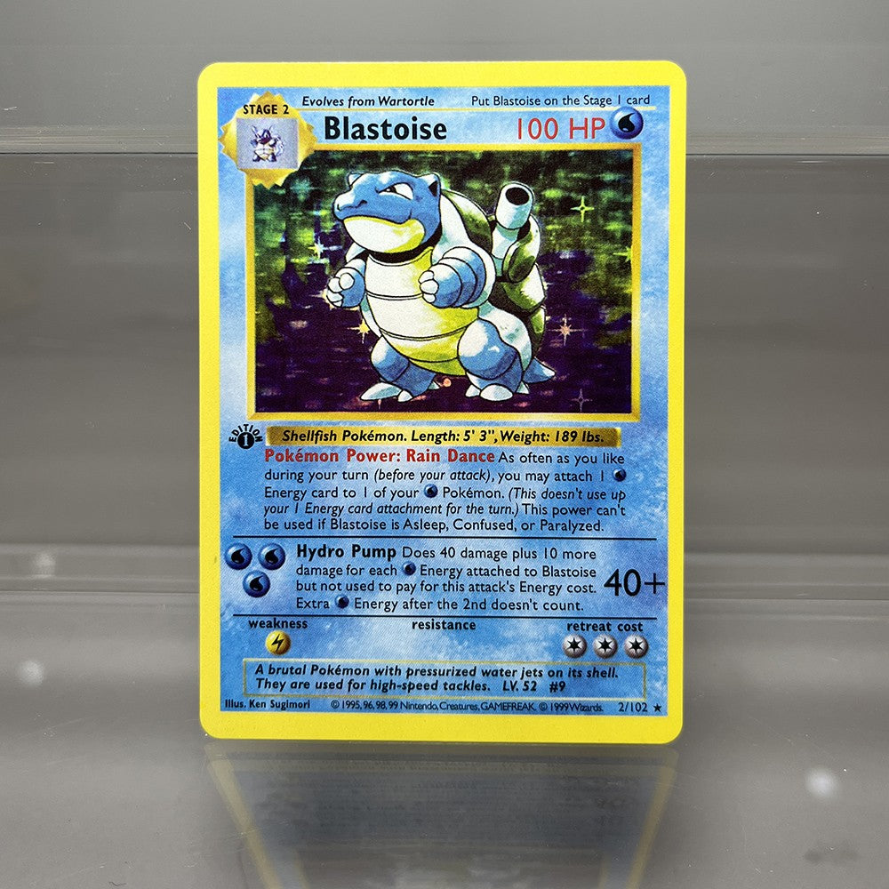 Cartas PKM 1ª Edição Charizard Blastoise Dragonite 1996 Base Set Cartas Holográficas Individuais Coleção de Cartas de Jogo Cartas Proxy PTCG