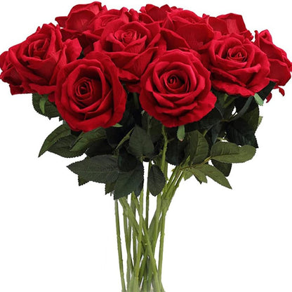 1/3/5/10/20pcs Roses Artificial Flowers Rose Flower Branch Artificial Red Roses Realistic Fake Rose for Wedding Home Decor