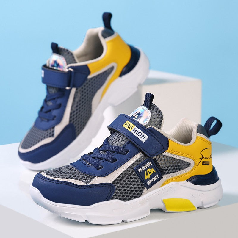 4 Color Kids' Breathable Mesh Sneakers Non-Slip School Sports Shoes for Boys Girls Lightweight Casual Walking Shoes
