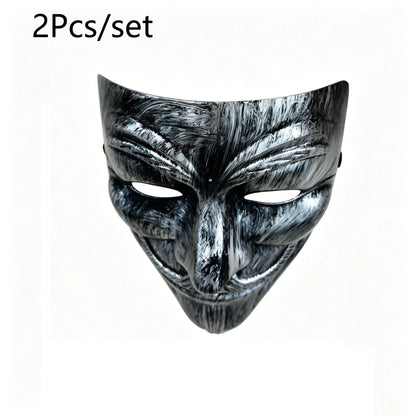 2Pcs Venetian Mask For Man Women Dual?Color for Masquerade Halloween Wedding Couple Carnival Party Cosplay