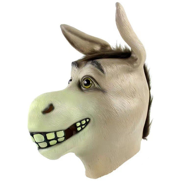 Funny Mask Prank Animal Headgear Doge Demonic Dog Headgear Mask Horse Cow Donkey Headgear Party Single Dog Mask