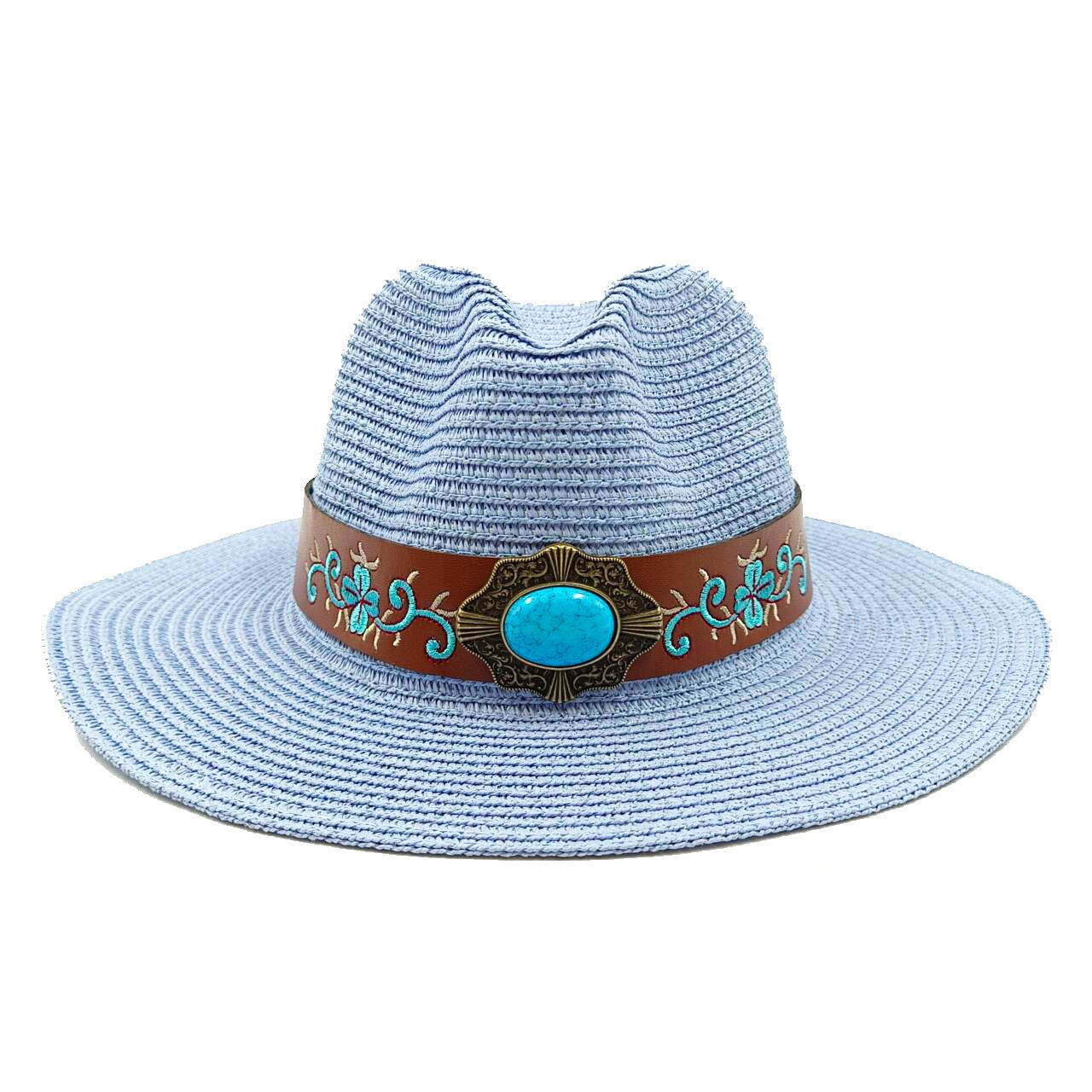 Rose Red Summer Straw Hat Jazz Top Visor Hat New Accessories Outdoor Summer Visor Beach Hat  sombreros
