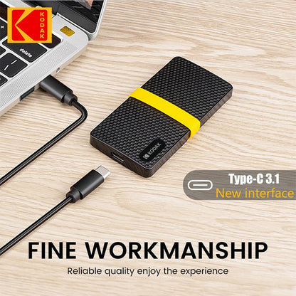 KODAK USB3.1 GEN2 SSD 1TB Disco Rígido Externo 128GB 256GB 512GB 1TB Mini PSSD de estado sólido para PCs laptops disco duro externo