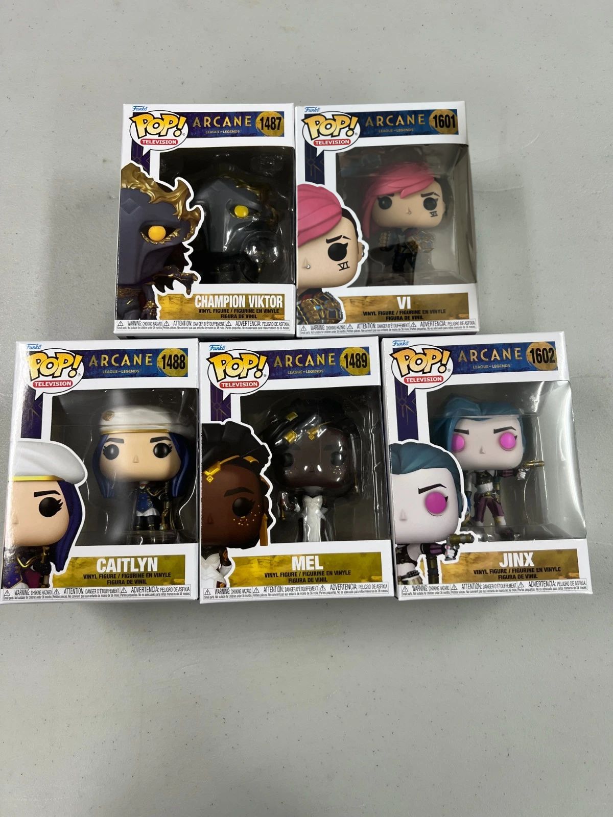 FUNKO POP Jinx Vi Caitlyn Mel Viktor Anime Figure Arcane? League of Legends Edição Limitada Boneco de Vinil Coleção Decoração Brinquedo