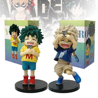 Em estoque 2 unidades de figuras de ação de anime em PVC colecionáveis, brinquedos infantis de aniversário, presentes decorativos para fãs