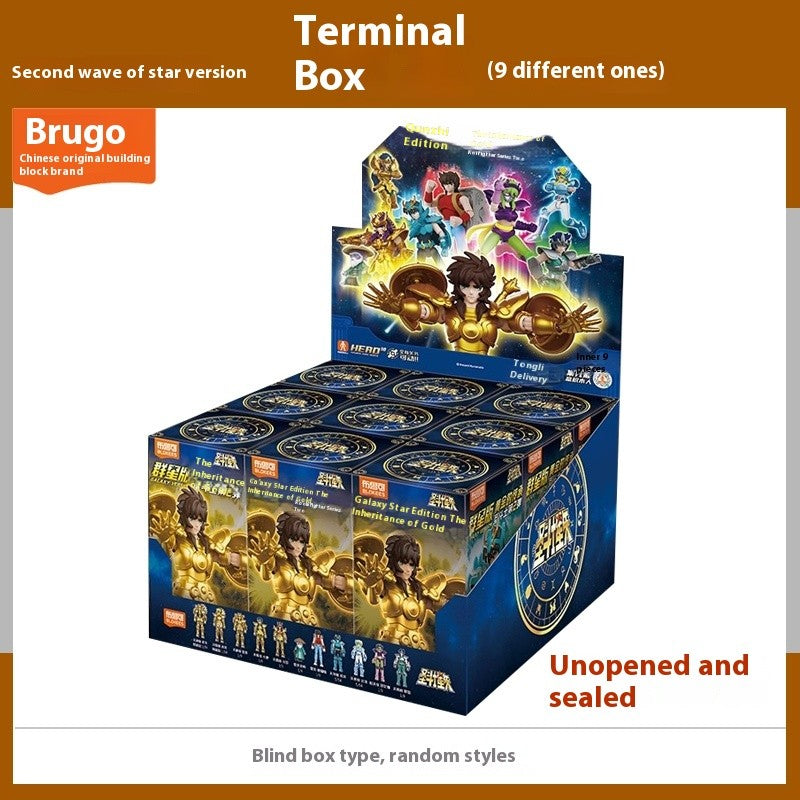 Blokees Saint Seiya Galaxy Versão 2 Bonecos de Ação Camus Hyoga Dohko Milo Shiryu Pegasus Nachi Anime Brinquedos Presentes Infantis