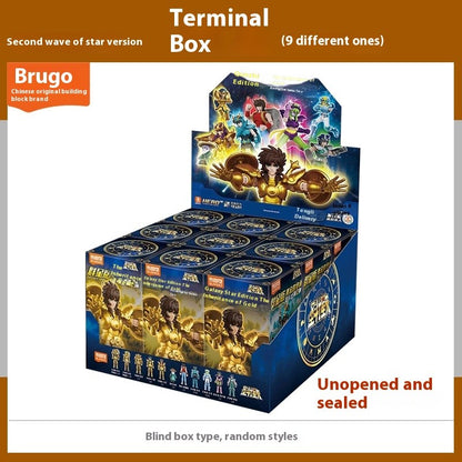 Blokees Saint Seiya Galaxy Versão 2 Bonecos de Ação Camus Hyoga Dohko Milo Shiryu Pegasus Nachi Anime Brinquedos Presentes Infantis