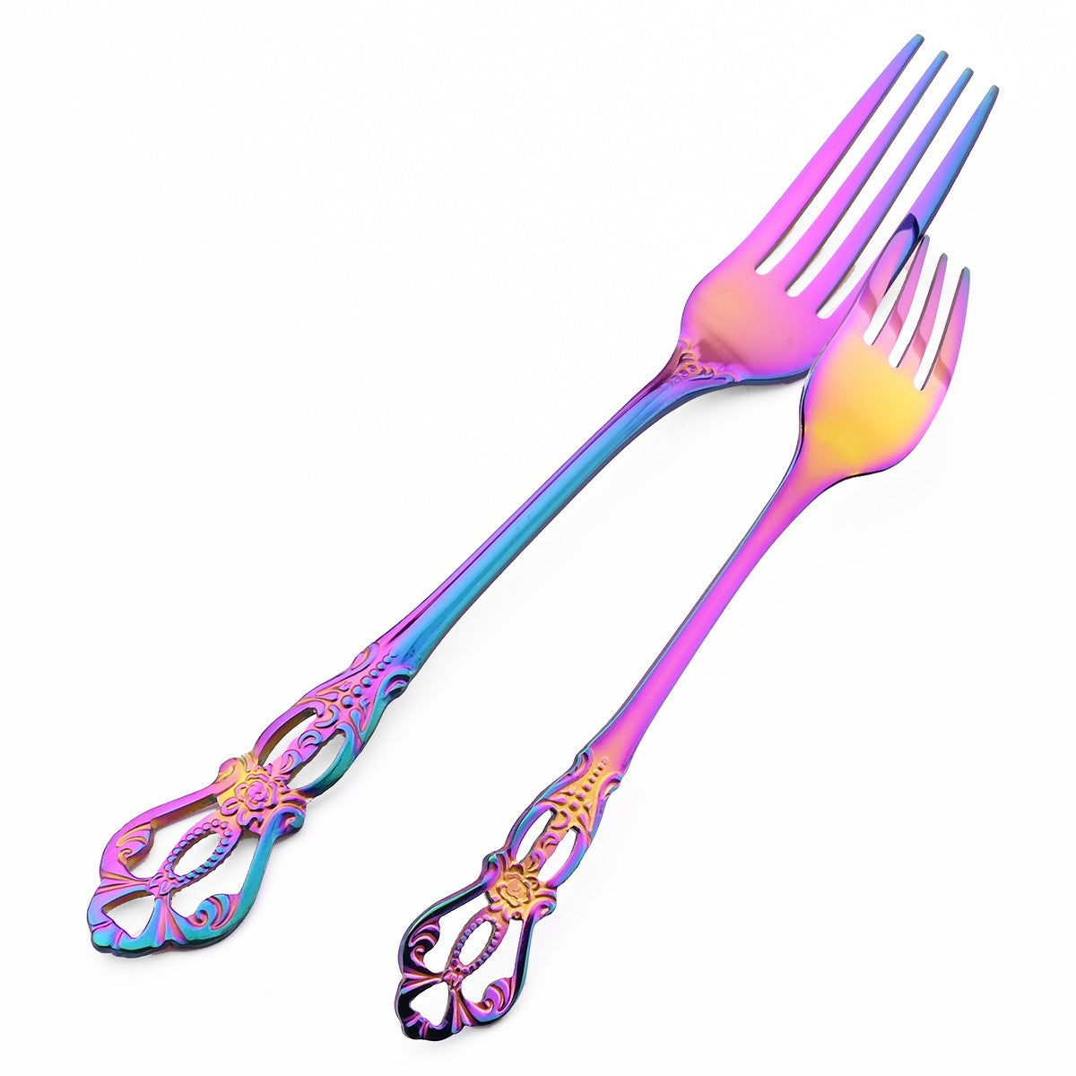 Conjunto de Talheres de Alta Qualidade Faca Garfo Colher de Sobremesa Louça Colorida Conjunto de Talheres de Aço Inoxidável Talheres de Mesa de Cozinha