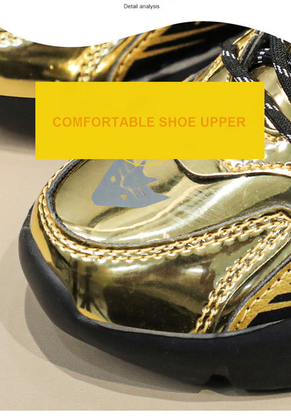 Winter Children's Fashion Sports Shoes Leather Boys' Running Sneakers Flat Casual Walking Shoes Warm Lightweight Outdoor Boots