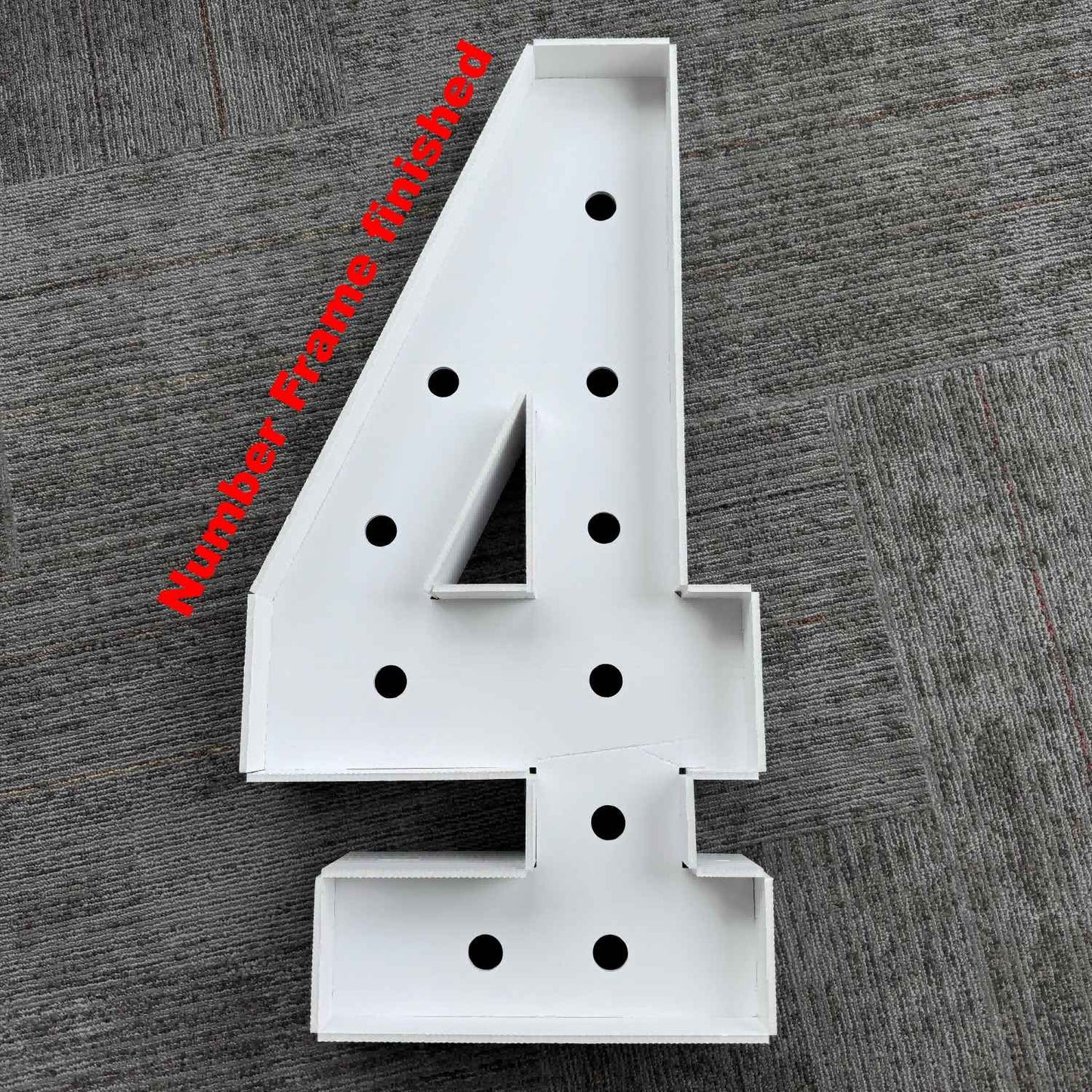 1/2 Pc 73cm/28.7inch Light Up Digital Marquee Frame White Lights KT Board Number 0-9 KT Board With Bracket Party Decorative