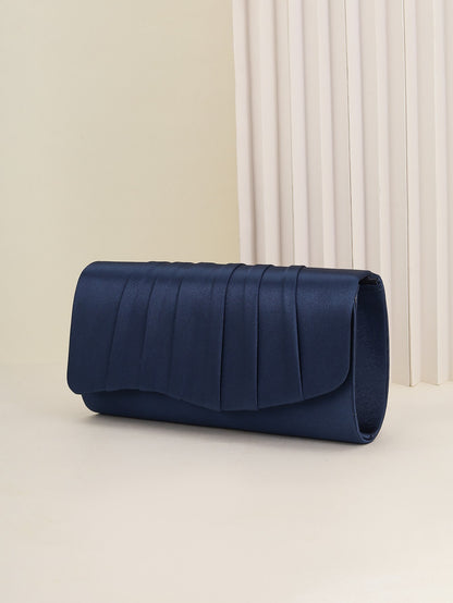 Ladies Dinner Bag Pleated Solid Color Clutch Party Dinner Wedding Light Luxury Envelope Evening Bag for Prom, Dinner/Banquet