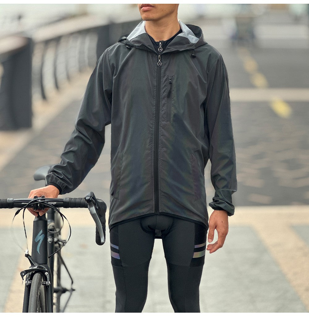 WOSAWE Bicycle Jacket Men Spring Summer Full Reflective Windbreaker Women Water Resistant MTB Road Bike Wear Cycling Long Jersey