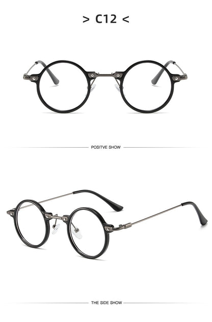 Round Sunglasses For Men Women Retro  Steampunk Sun Glasses Male Female Brand Designer Metal Frame Eyewear Shades Oculos De Sol