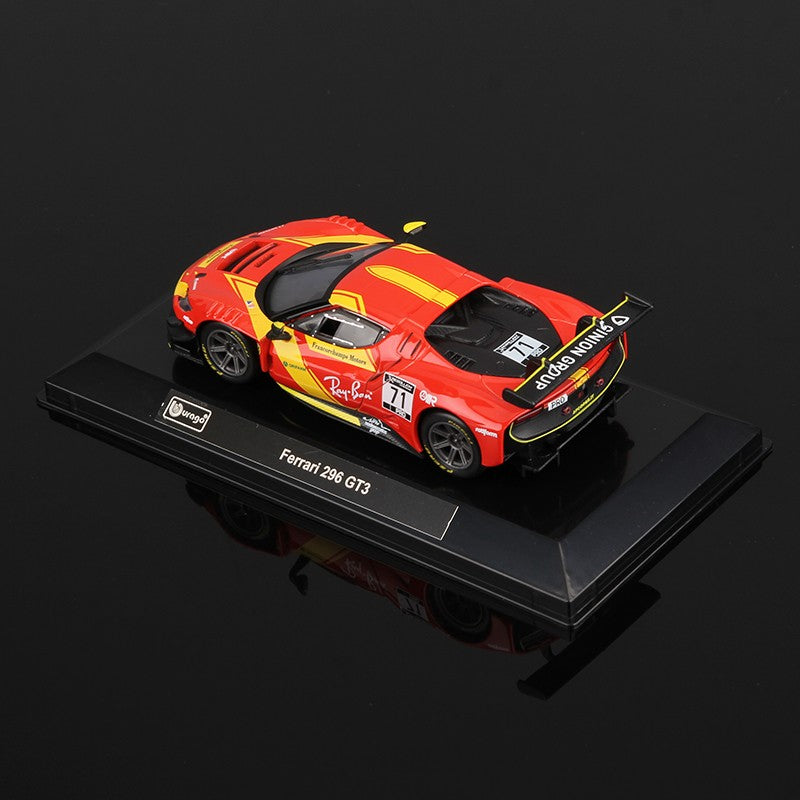 Bburago 1:43 Porsche 963 Modelo de Carro 24h Le Mans Miniatura de Liga Veículos de Brinquedo Diecast Voiture Coleção de Presente