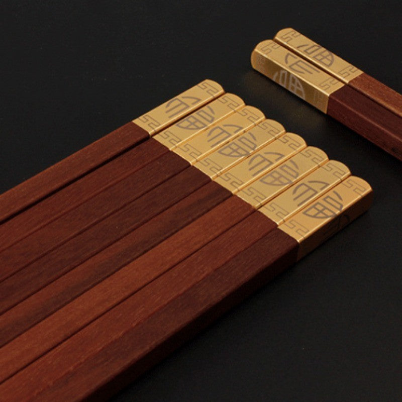 Conjunto de Hashis de Madeira Rosewood para Uso Doméstico Hashis de Madeira Sólida Hashis de Madeira Utensílios de Mesa Japoneses de Madeira Vermelho