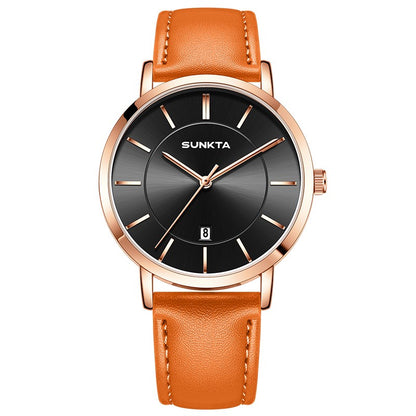 LIGE Sunkta Man Watch Fashion Luxury Waterproof Ultra Thin Date Casual Clock Leather Classic Quartz Watches for Men Reloj Hombre